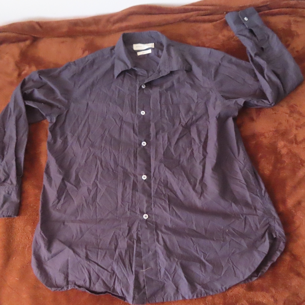 imogene willie women amelia navy blue button up shirt L